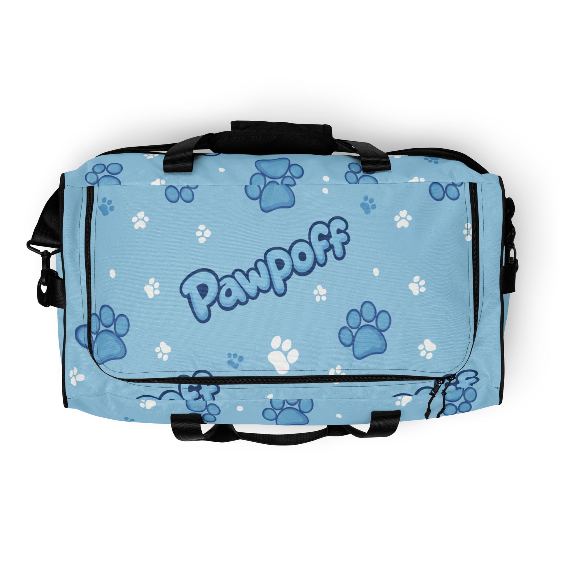 PawpOff All-Over Print Duffle Bag with bold full-print design and sturdy handles
